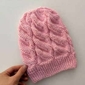 Azure Cable Knit Hat Free Pattern · Crazy Hands