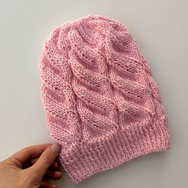 azure faux cables knit pattern