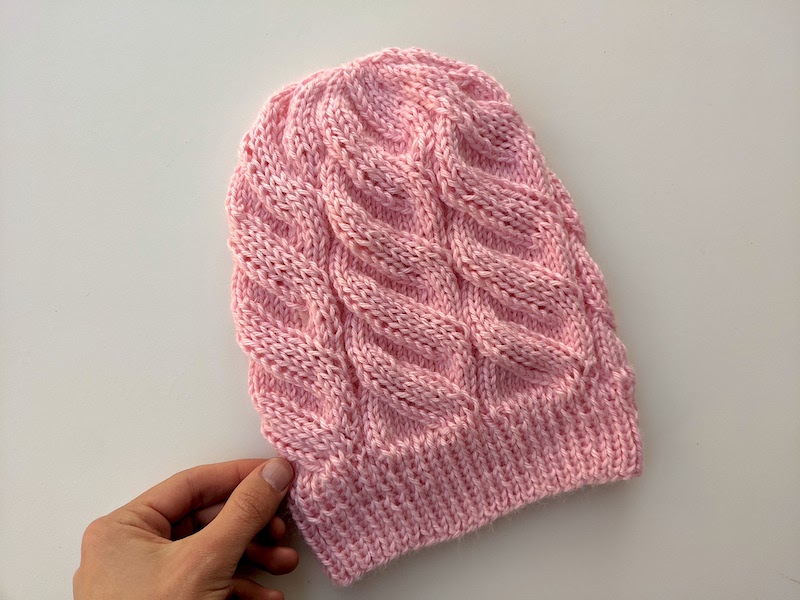 azure faux cables knit pattern