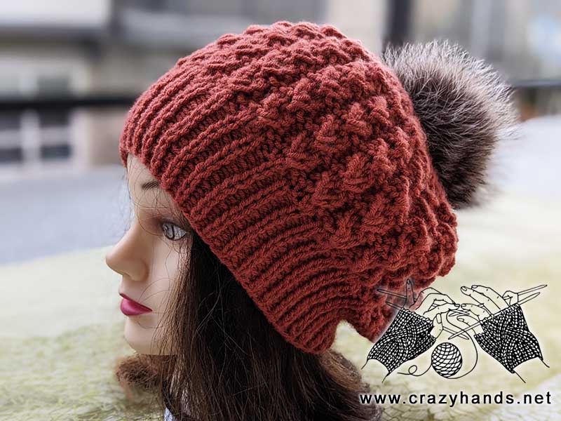 classic flat knit beret pattern