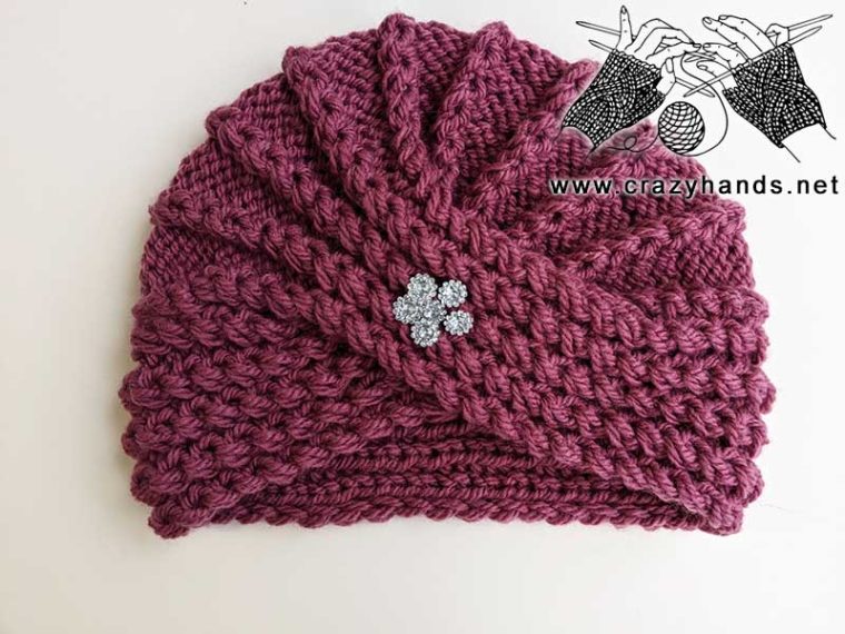 Free Twisted Turban Hat Knitting Pattern · Crazy Hands