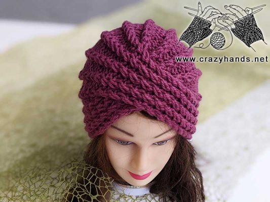 Free Twisted Turban Hat Knitting Pattern · Crazy Hands