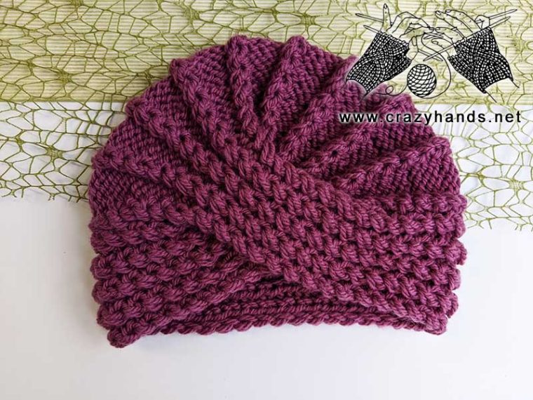 Free Twisted Turban Hat Knitting Pattern · Crazy Hands