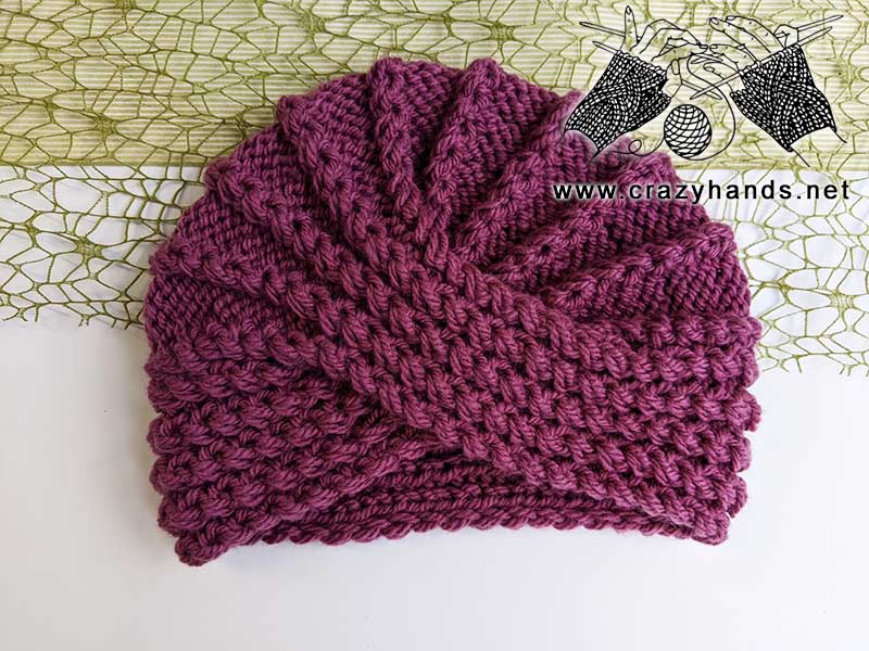 twisted turban knit hat pattern