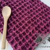 knit waffle stitch kitchen towel pattern