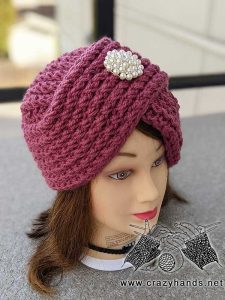 Knit Turban Hat Free Pattern For Beginners · Crazy Hands