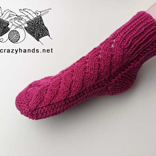 lace knit flat socks