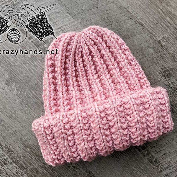 ribbed knit hat pattern for men and women