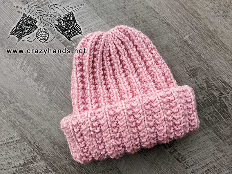 Ads-Free Double Layer Reversible Knit Hat Pattern