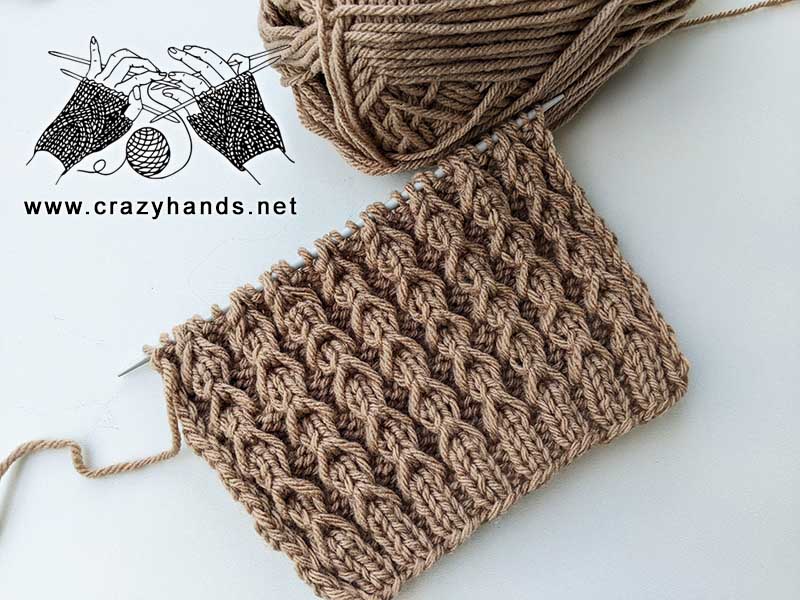 byzantine knit stitch that looks like fish tail