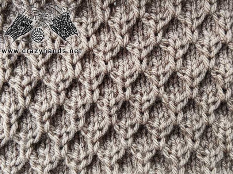 Knit Diamond Stitch Free Pattern · Crazy Hands