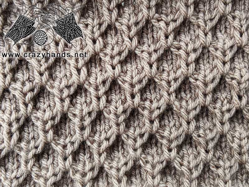 knit diamond stitch for hats and blankets