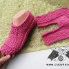 bulky flat knit slippers - one assembled and another one flat (non-assembled)