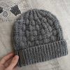knit hat for men - top view of the flat hat