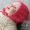newborn baby lace knit bonnet pattern