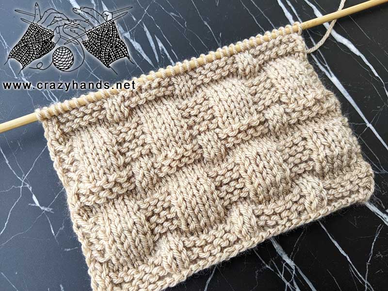 knit and purl twining stitch