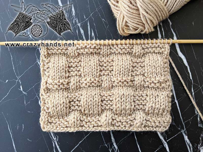 knit twining stitch pattern