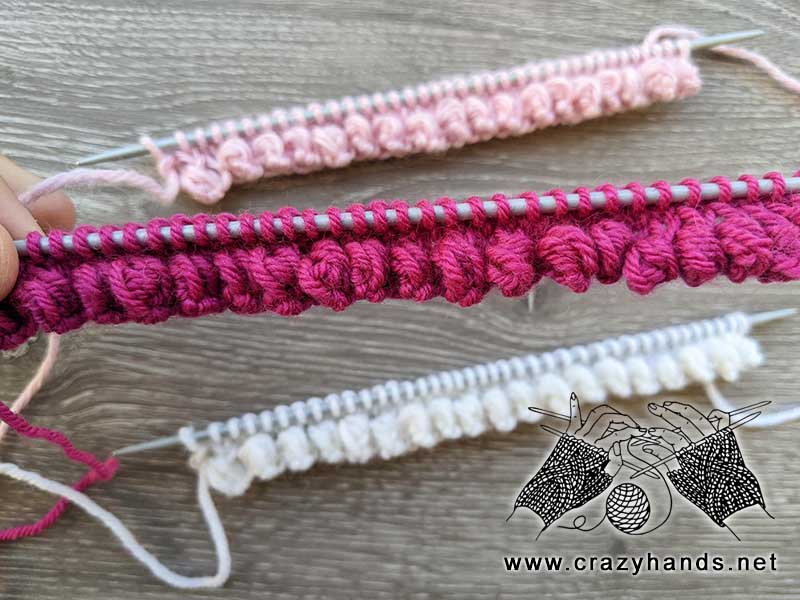 knitting pattern of edging with roses