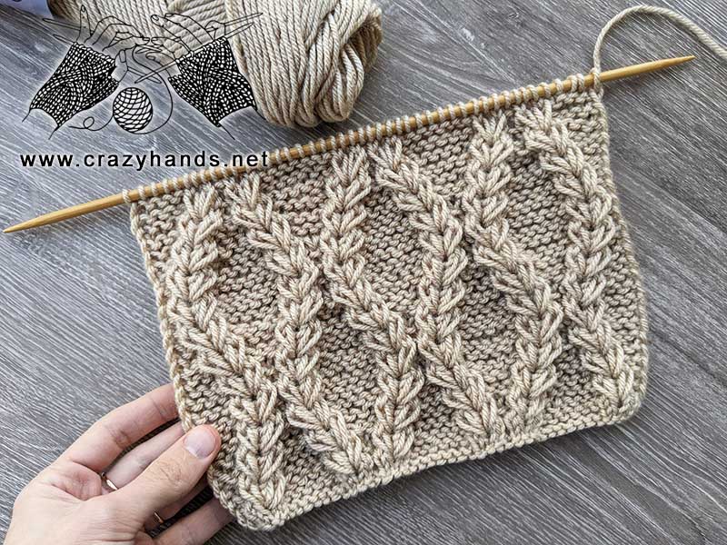 knit stitch with waves