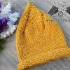 adult-size knit pointy witch hat designed for beginner-level knitters
