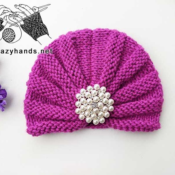 knit baby turban hat pattern