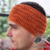 broadway mens knit headband on male model - left side view
