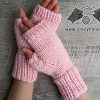 chunky fingerless gloves knit in the round