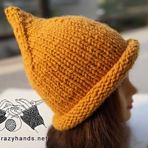 knit pointy witch hat pattern