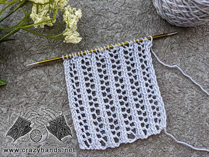 lace knit one row stitch