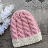 marshmallow cable knit beanie for newborns