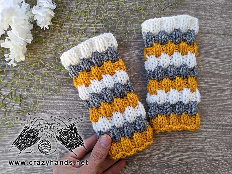three-color knit leg warmers for babies & toddlers