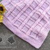 knit chessboard baby blanket pattern