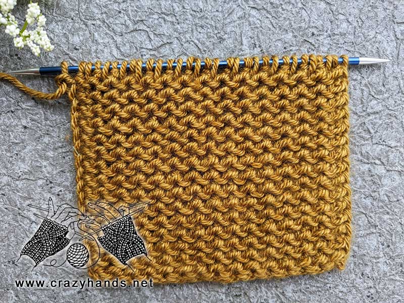 knit stretchy stitch made using one row only