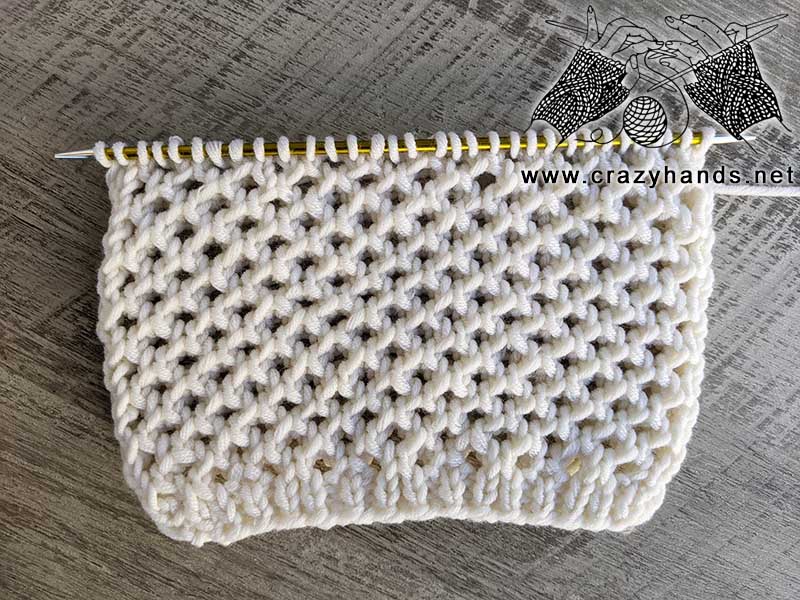 knit mesh lace stitch pattern