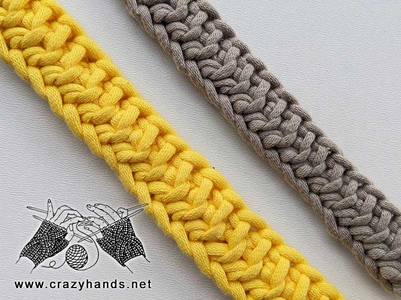 knit belt strap pattern