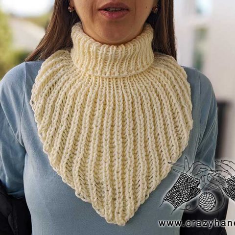 Free Knit Ribbed Dickey Pattern · Crazy Hands