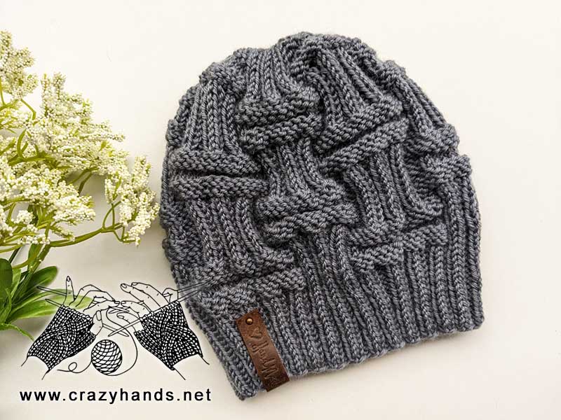 men-style pillar hat knitting pattern