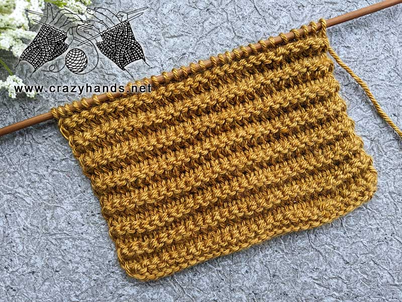 knit horizontal rib stitch motiff