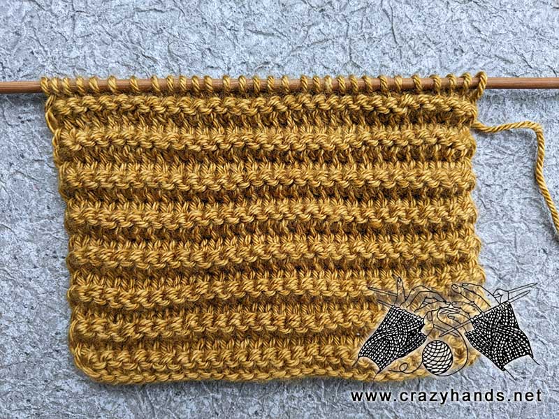 horizontal rib knit stitch