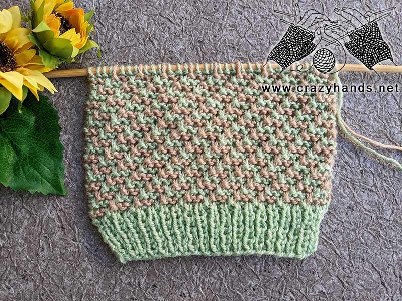 two-color zigzag stitch knitting pattern
