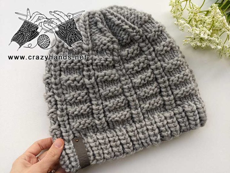 Free Chunky Knit Men's Slouchy Hat Pattern · Crazy Hands