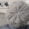 chunky knit slouchy hat on a male model - crown view