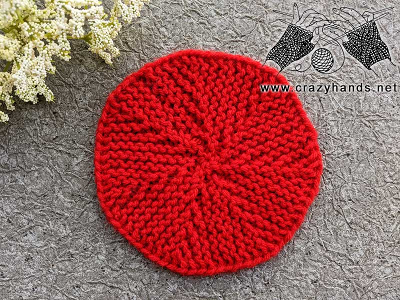 knit solid circle pattern