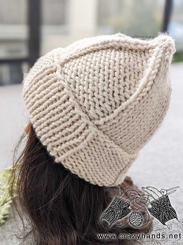 Free Knit Wool Ease Thick & Quick Hat Pattern · Crazy Hands
