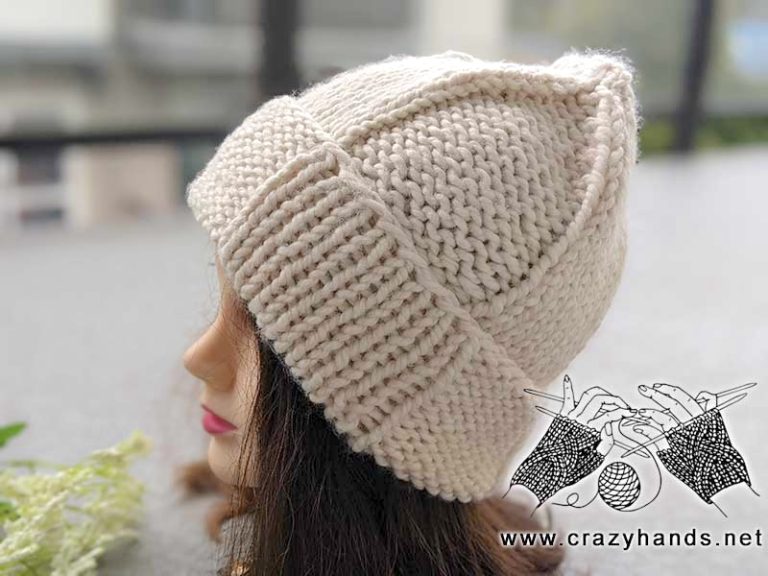 Free Knit Wool Ease Thick & Quick Hat Pattern · Crazy Hands
