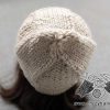 knit wool ease quick & thick hat - top view of a crown