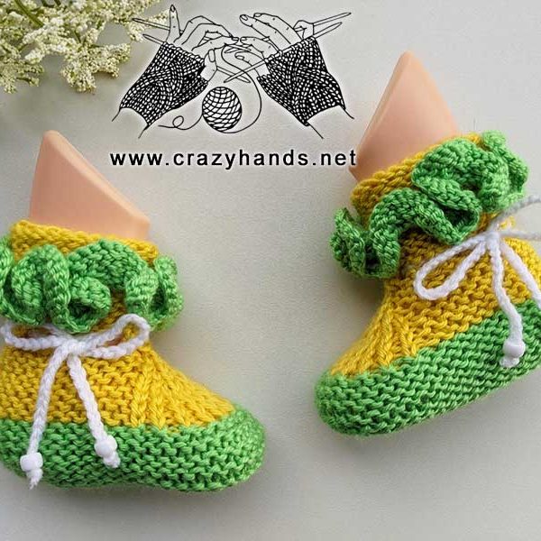 knit baby booties pattern