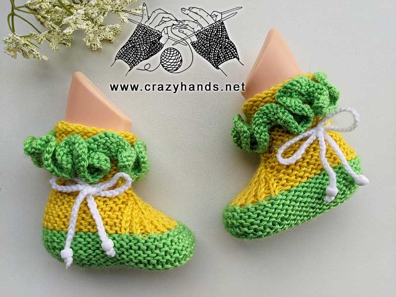 knit baby booties pattern