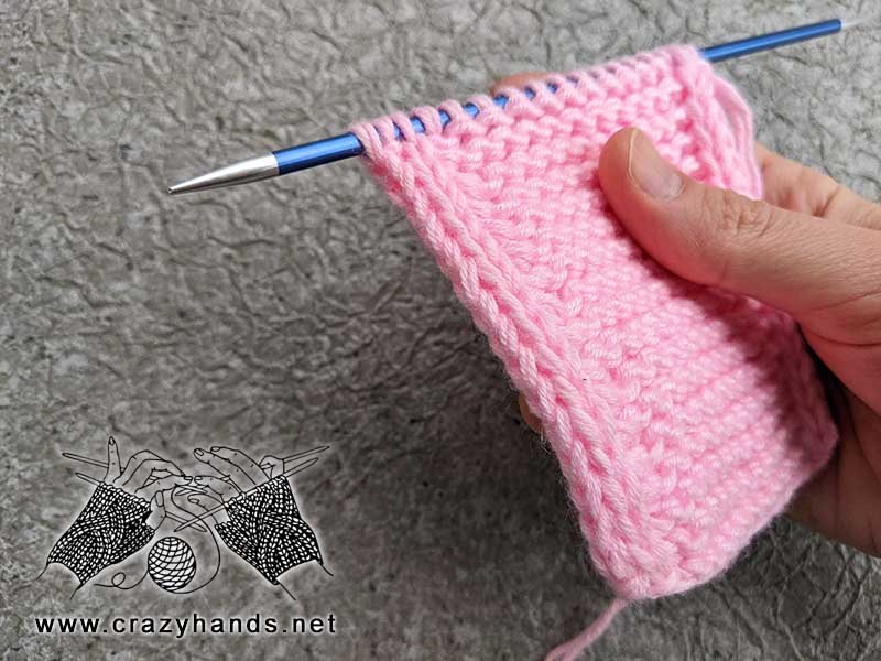 knit i-cord side edge pattern