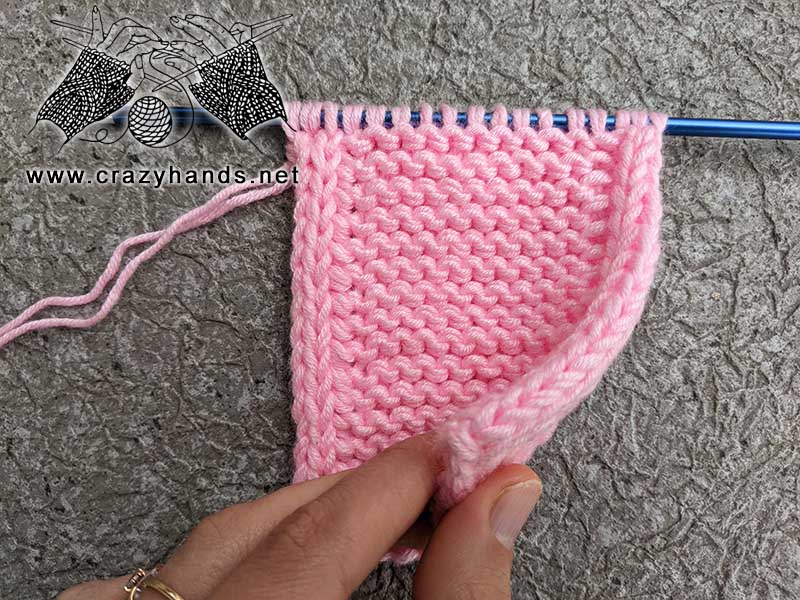 knit i-cord side edge